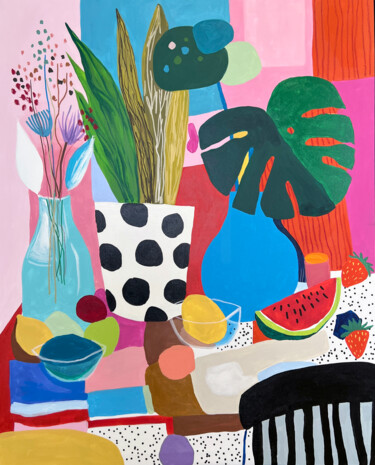 绘画 标题为“Still Life Watermel…” 由Sasha Robinson, 原创艺术品, 丙烯