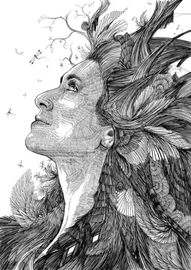 Leaf 数字艺术 标题为“Leaf” 由Louison Labeau, 原创艺术品, 数字打印