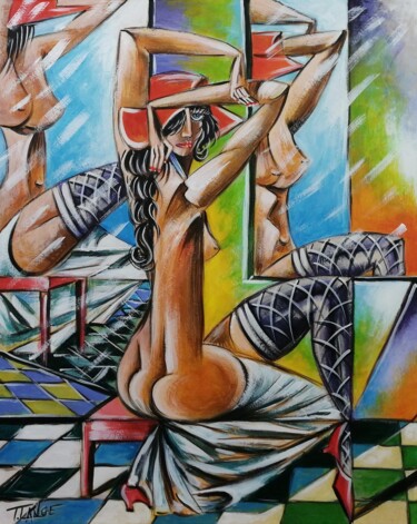 绘画 标题为“Woman Chillout #M340” 由Thomas Lange, 原创艺术品, 油