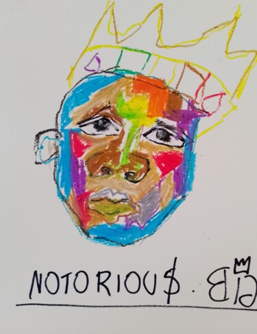 图画 标题为“Notorious king Big” 由Hector O'Kanin, 原创艺术品, 粉彩
