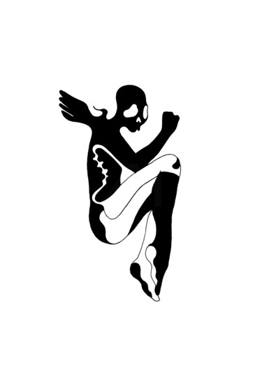 图画 标题为“Oiseau mort-vivant 2” 由Adrien Blatzezyk, 原创艺术品, 墨