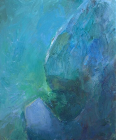 绘画 标题为“Blue rocks in Sveti…” 由Mariia Kurbatova, 原创艺术品, 油
