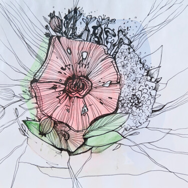 Flower arrangement 图画 标题为“Flower arrangement” 由Daridizain.Art, 原创艺术品, 水彩