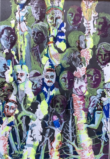 绘画 标题为“Visibles et invisib…” 由Jacqueline Klocke, 原创艺术品, 丙烯