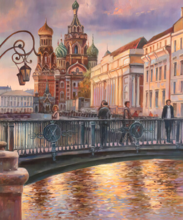 Serene Reflection 绘画 标题为“Serene Reflection” 由Nurgaliy Abdigaliyev, 原创艺术品, 油