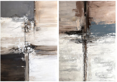 Diptych Echoes of Balance 绘画 标题为“Diptych Echoes of B…” 由Tatiana Malinovscaia, 原创艺术品, 丙烯