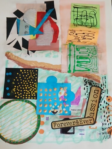 Collages titled "Passion" by Ronnie Kolner, Original Artwork, Collages