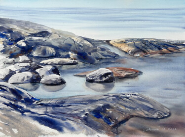 绘画 标题为“Landscape stones in…” 由Svetlana Safonova, 原创艺术品, 水彩