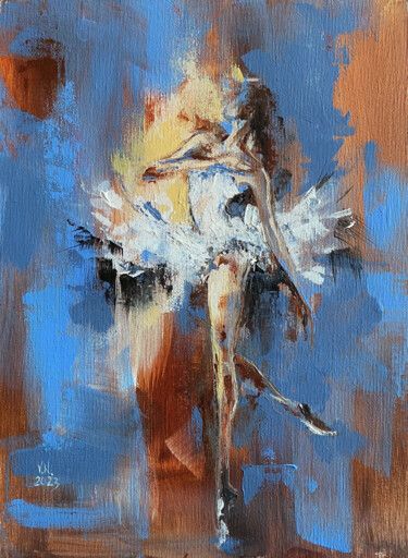绘画 标题为“Ballerina 13” 由Volodymyr Nezdiimynoha, 原创艺术品, 丙烯 安装在木质担架架上