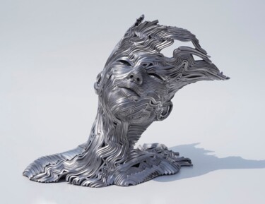 雕塑 标题为“The Wind” 由Gil Bruvel, 原创艺术品, 不锈钢