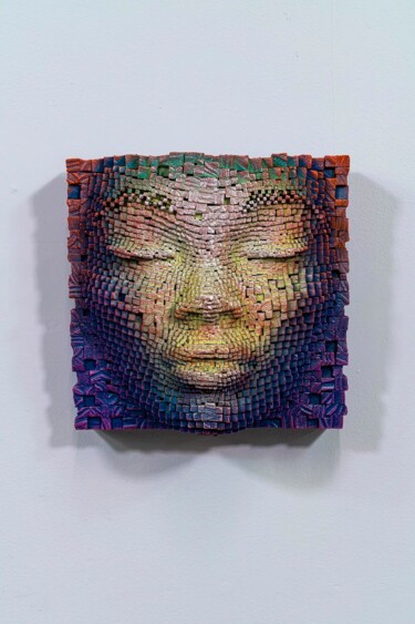 雕塑 标题为“Mask #258” 由Gil Bruvel, 原创艺术品, 木