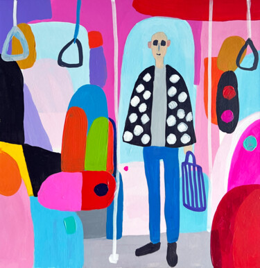 Bold and Joyful Fashion Man 绘画 标题为“Bold and Joyful Fas…” 由Sasha Robinson, 原创艺术品, 丙烯