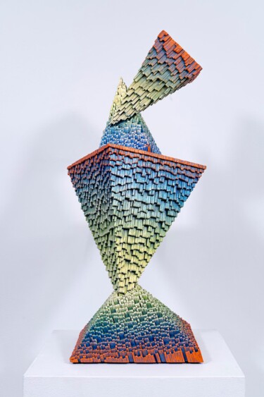 雕塑 标题为“Cubic #4” 由Gil Bruvel, 原创艺术品, 木