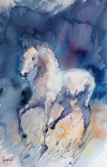 绘画 标题为“horses 25” 由Giorgio Gosti, 原创艺术品, 水彩