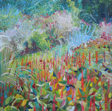 Garden 5. 绘画 标题为“Garden 5.” 由Ruth Dubayová, 原创艺术品, 油 安装在木质担架架上