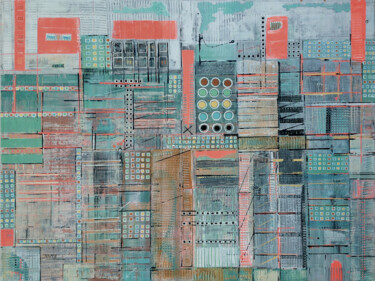 Painting titled "CHER LIS" by Brigitte Aliot, Original Artwork, Acrylic Mounted on Wood Stretcher frame