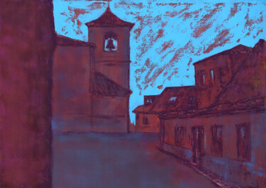Cabrerizos Salamanca Painting titled "Cabrerizos Salamanca" by Denis Kuvayev, Original Artwork, Acrylic Mounted on Wood Stretcher frame