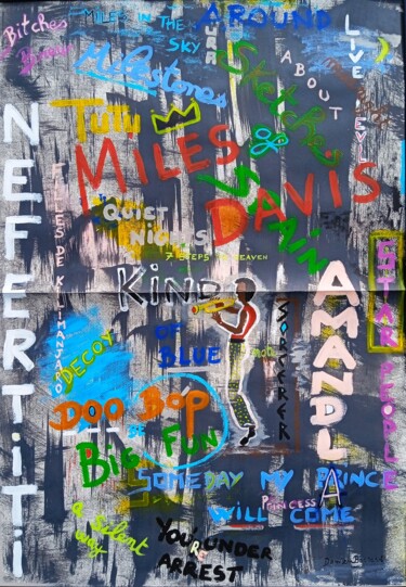 图画 标题为“Miles Davis🎺” 由Damien Berrard, 原创艺术品, 丙烯