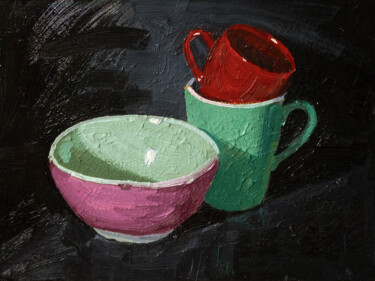 绘画 标题为“Ceramic Trio” 由Serhii Zavadenko, 原创艺术品, 油