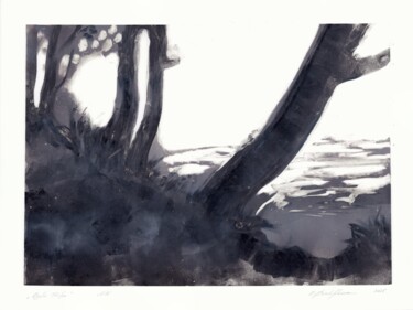 印花与版画 标题为“Nero lake” 由Olga Bezlepkina, 原创艺术品, 蒙纳