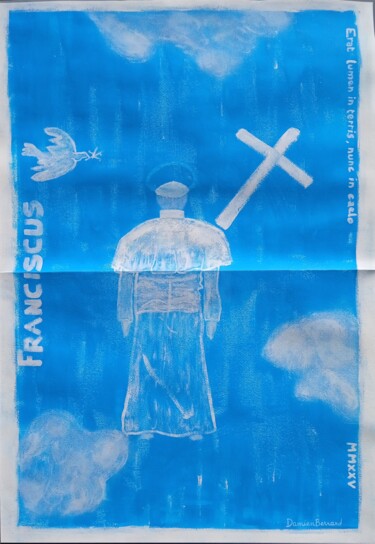 图画 标题为“Franciscus🕊️” 由Damien Berrard, 原创艺术品, 丙烯