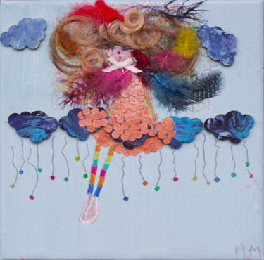 "Un ange posé sur de…" başlıklı Tablo Maguie Mesguich tarafından, Orijinal sanat, Akrilik