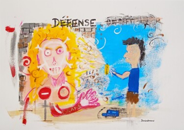 图画 标题为“Défense d'afficher 🚫” 由Damien Berrard, 原创艺术品, 丙烯