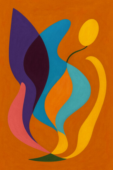 Arts numériques intitulée "Résonance Solaire" par Yahya Ahssaini, Œuvre d'art originale, Peinture numérique