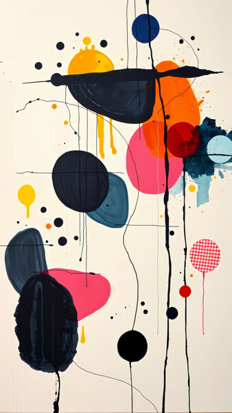 Colorful abstract art?Art wall 数字艺术 标题为“Colorful abstract a…” 由Pict T Mosb, 原创艺术品, AI生成的图像