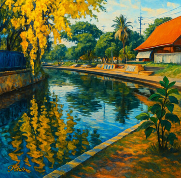 印花与版画 标题为“Golden Reflections…” 由Patrick John Bennett (Patrice), 原创艺术品, 数码摄影
