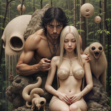 数字艺术 标题为“FLD_Les Amants étra…” 由Frederic Racaud, 原创艺术品, AI生成的图像