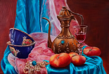 绘画 标题为“Cozy Copper Still L…” 由Nurgaliy Abdigaliyev, 原创艺术品, 油
