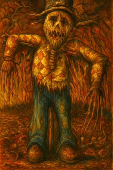 绘画 标题为“Scarecrow” 由Spencer Derry, 原创艺术品, AI生成的图像