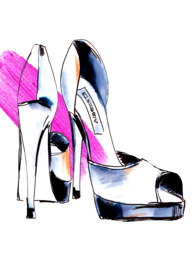 图画 标题为“Stiletto 2” 由Cyanlimo, 原创艺术品, 墨