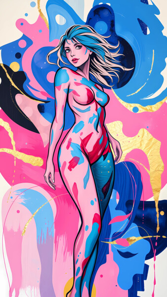 数字艺术 标题为“Colorful woman phot…” 由Pict T Mosb, 原创艺术品, AI生成的图像
