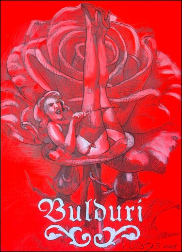 图画 标题为“Baiba from BULDURI/…” 由Dags Vidulejs, 原创艺术品, 墨