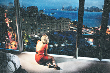 摄影 标题为“Girl in Orange Dress” 由David Drebin, 原创艺术品, 数码摄影