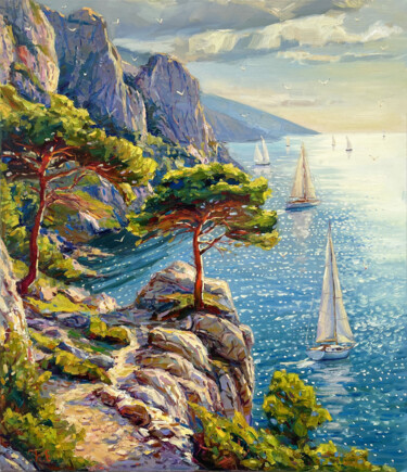 "Morning Calm" 绘画 标题为“"Morning Calm"” 由Evgeny Chernyakovsky, 原创艺术品, 油 安装在木质担架架上