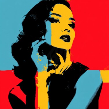 绘画 标题为“BLUE YELLOW RED THO…” 由Claudia Sauter (Poptonicart), 原创艺术品, 丙烯