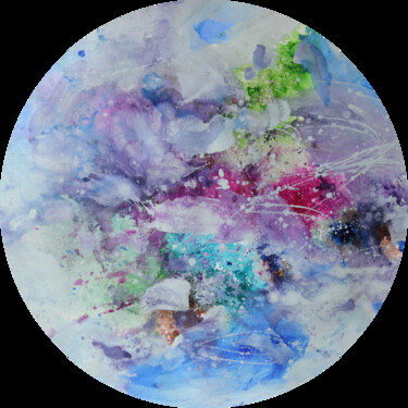 Le chant du lotus 绘画 标题为“Le chant du lotus” 由Vinet-Larente, 原创艺术品, 墨