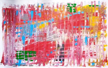 绘画 标题为“Les lumières de la…” 由Damien Berrard, 原创艺术品, 丙烯 安装在木质担架架上