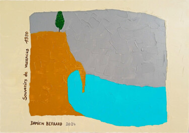 Souvenirs de vacances, 1980 绘画 标题为“Souvenirs de vacanc…” 由Damien Berrard, 原创艺术品, 丙烯 安装在木质担架架上