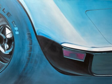 绘画 标题为“Chevrolet corvette…” 由Gilbert Duchamp, 原创艺术品, 丙烯 安装在木质担架架上