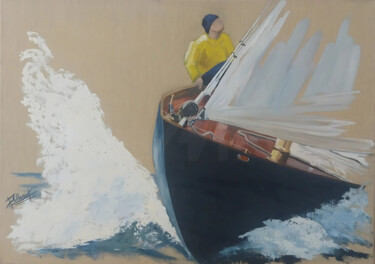 Malerei mit dem Titel "Puissance dans le v…" von Eric Pelleau, Original-Kunstwerk, Öl