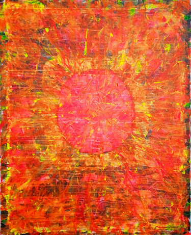 绘画 标题为“Sun Ra” 由Damien Berrard, 原创艺术品, 丙烯 安装在木质担架架上