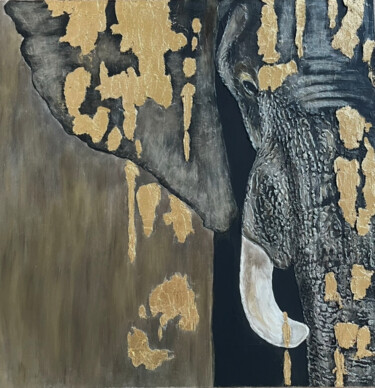 绘画 标题为“Luxurious elephant…” 由Irina Bazhanova, 原创艺术品, 丙烯