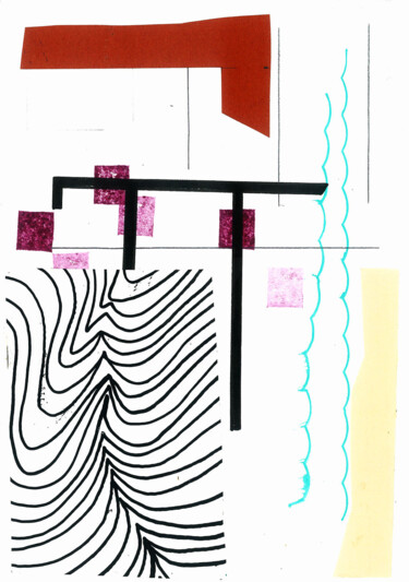 图画 标题为“Postcard variations” 由Dusan Stosic, 原创艺术品, 丙烯 安装在纸板上