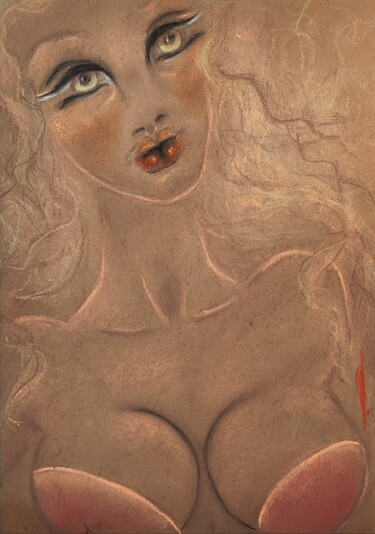 图画 标题为“Serene eyes” 由Olesya Nikolaeva, 原创艺术品, 粉彩