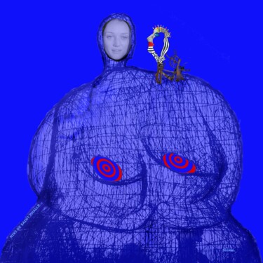 数字艺术 标题为“Hommage à Niki de S…” 由Sinkié., 原创艺术品, 数字拼贴 安装在铝上