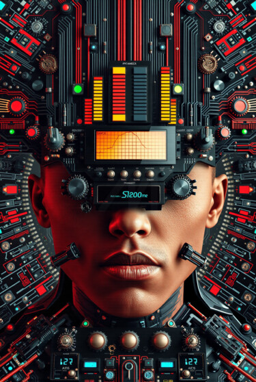 Digitale Kunst mit dem Titel "Quinox" von Kubicol, Original-Kunstwerk, Digitaldruck